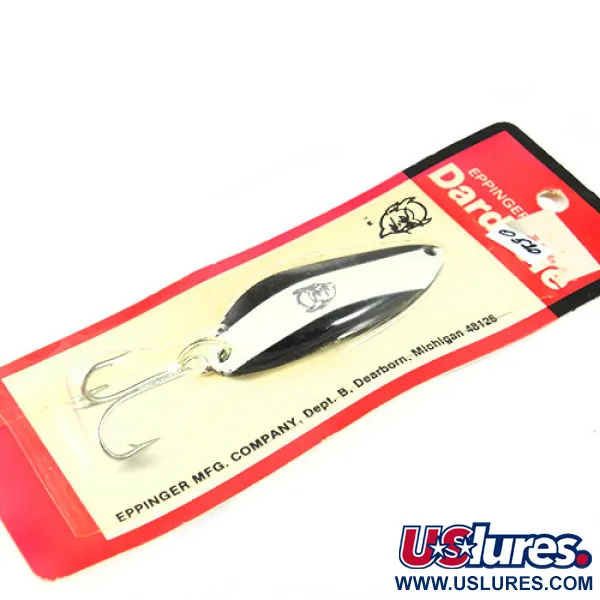  Eppinger Dardevle Devle Dog, 1/2oz Black / White fishing spoon #0520