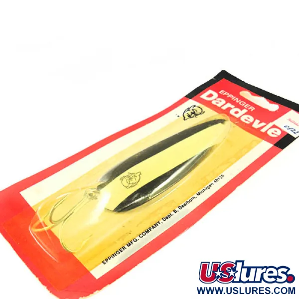  Eppinger Dardevle, 1oz White / Black fishing spoon #0522