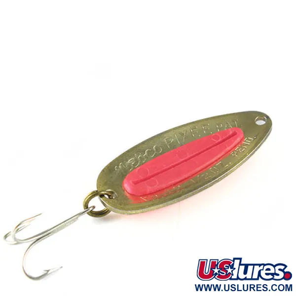 Vintage   Nebco Pixee , 1/2oz Brass / Red fishing spoon #0525
