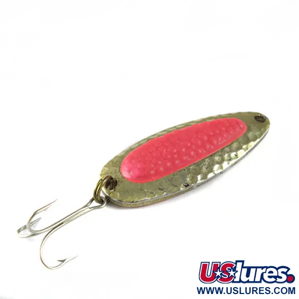 Vintage   Nebco Pixee , 1/2oz Brass / Red fishing spoon #0525