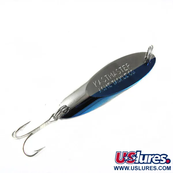 Vintage  Acme Kastmaster, 3/8oz Nickel / Blue fishing spoon #0532