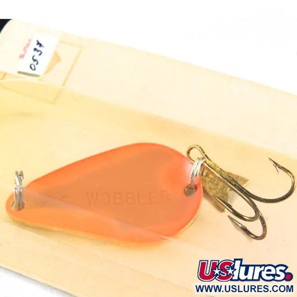  Acme K.O. Wobbler, 1/2oz Orange fishing spoon #0537