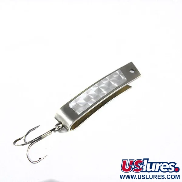 Vintage  South Bend Super-Duper 506, 1/4oz Nickel / Hologram fishing spoon #0538