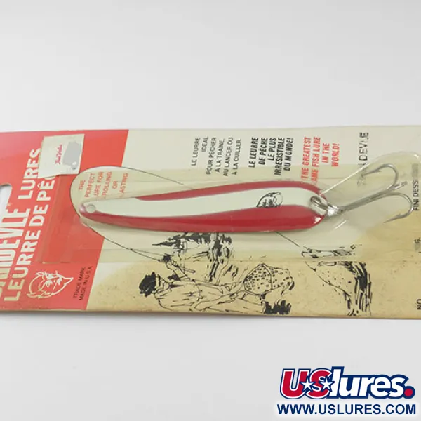  Eppinger Dardevle ThinDevle, 2/5oz Red / White fishing spoon #0541