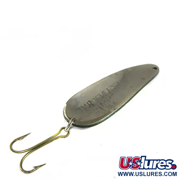 Vintage  Eppinger Dardevle Imp 0552, 2/5oz Frog Green / Yellow fishing spoon #0552