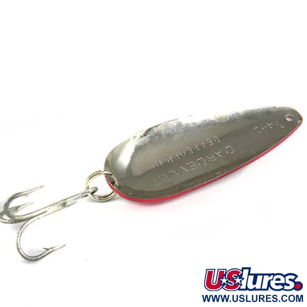 Vintage  Eppinger Dardevle Dardevlet , 3/4oz Red / White fishing spoon #0554