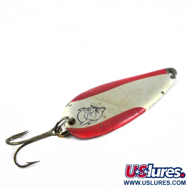 Vintage  Eppinger Dardevle Spinnie, 1/3oz Red / White fishing spoon #0568