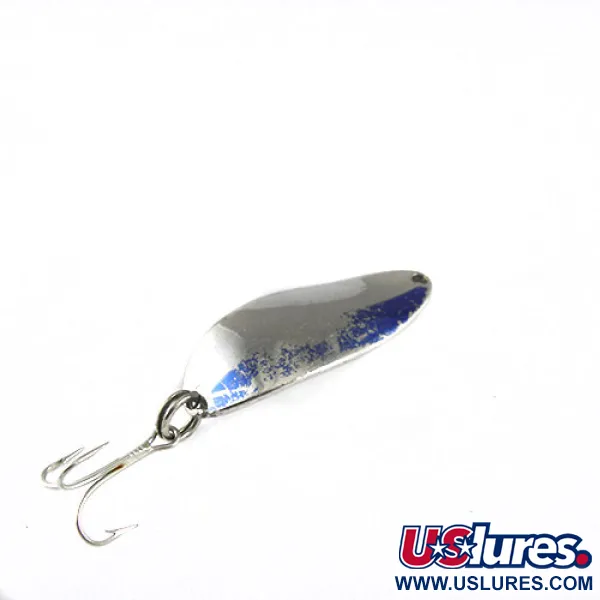 Vintage  Seneca Little Cleo (Hula Girl) , 1/3oz Nickel / Blue fishing spoon #0571
