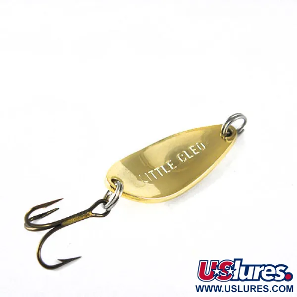 Vintage  Seneca Little Cleo 0590, 3/16oz Gold fishing spoon #0590
