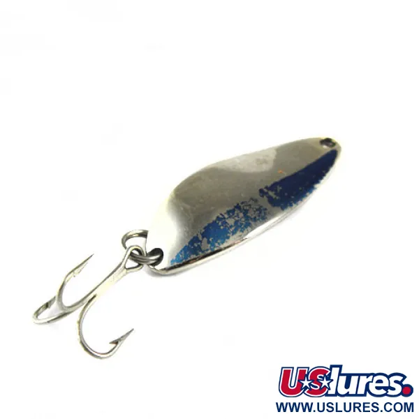 Vintage  Seneca Little Cleo, 1/4oz Nickel / Blue fishing spoon #0595