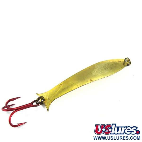 Vintage  Williams Mooselook wobbler, 1/4oz Brass fishing spoon #0603