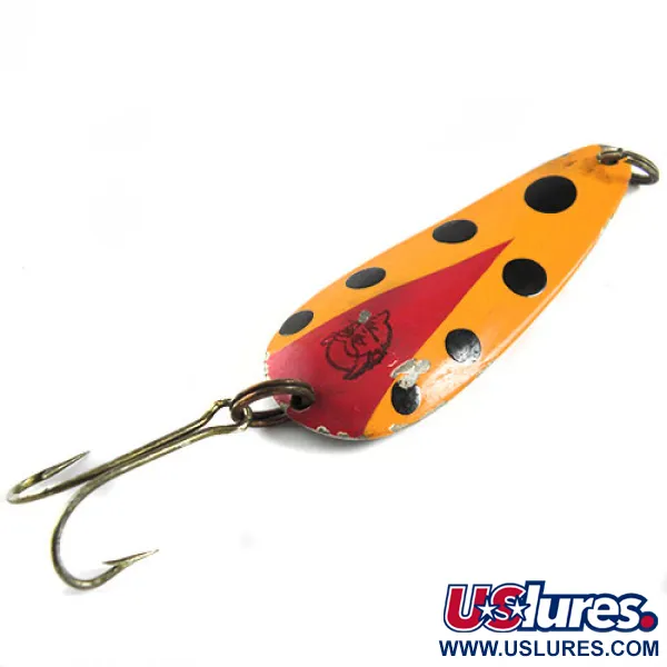 Vintage  Eppinger Dardevle Imp, 2/5oz Orange / Red / Black fishing spoon #0611