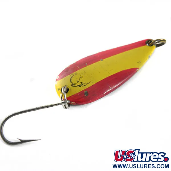 Vintage  Eppinger Dardevle Spinnie, 1/3oz Yellow / Red fishing spoon #0613