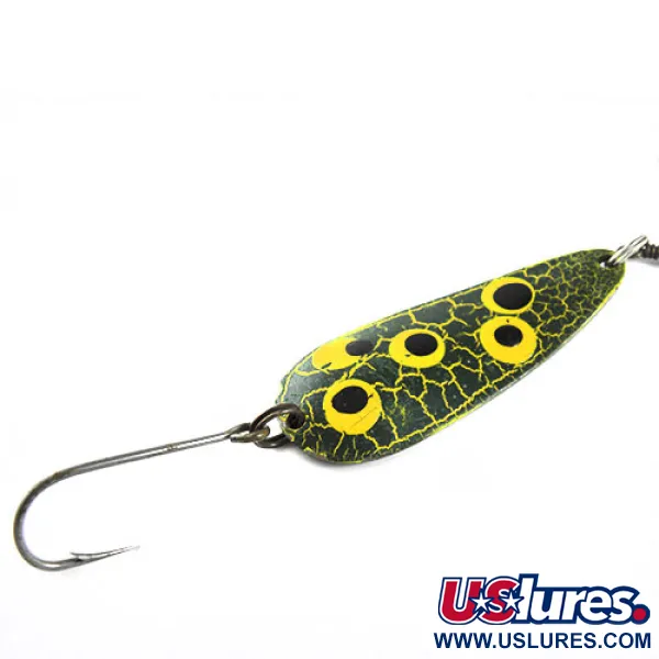 Vintage  Eppinger Dardevle Imp, 2/5oz Frog (Green / Yellow) fishing spoon #0614