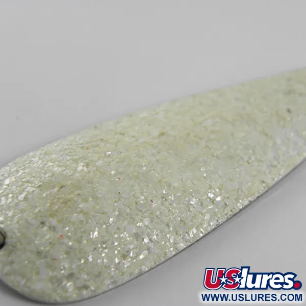 Vintage  Weller GYPSY KING 1, 3/5oz White Pearl fishing spoon #0615