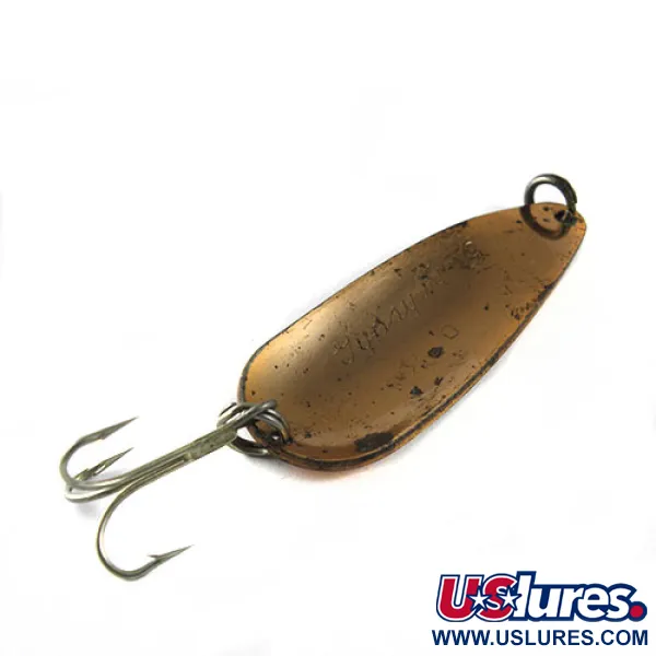 Vintage  Weller GYPSY KING 0, 2/5oz Copper fishing spoon #0619