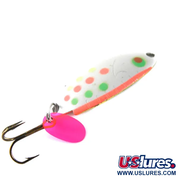 Vintage   Luhr Jensen, 1/8oz White / Red / Green fishing spoon #0622