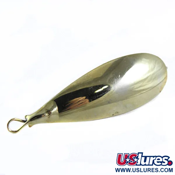 Vintage   Weedless Johnson Silver Minnow, 1/3oz Gold / Gold Plated fishing spoon #0638