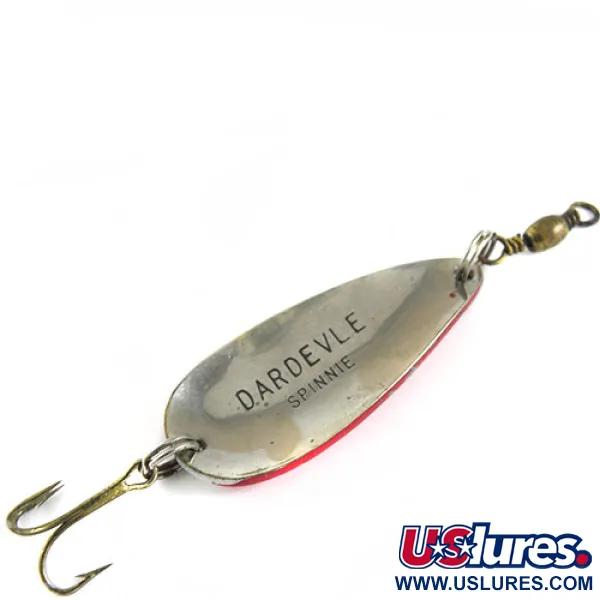 Vintage  Eppinger Dardevle Spinnie, 3/16oz Red / White fishing spoon #0644
