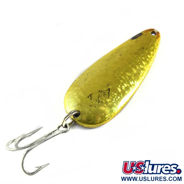 Vintage  Eppinger Dardevle Rok't Devle, 1 1/4oz Crystal Golden Crystal fishing spoon #0651