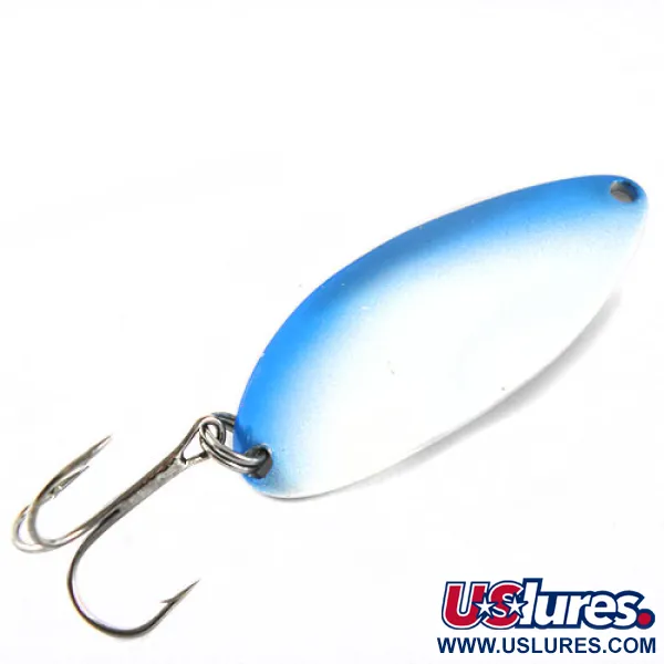 Vintage  Seneca Little Cleo (Hula Girl), 1/2oz Blue / White Pearl fishing spoon #0654