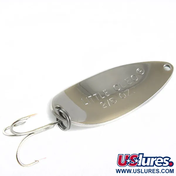  Acme Little Cleo, 2/5oz Nickel / Green fishing spoon #0672