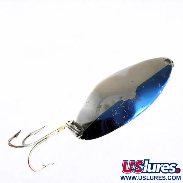 Vintage  Seneca Little Cleo (Hula Girl), 1/2oz Nickel / Blue fishing spoon #0684