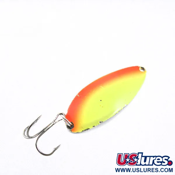 Vintage  Seneca Little Cleo (Hula Girl), 1/2oz Yellow / Orange fishing spoon #0685