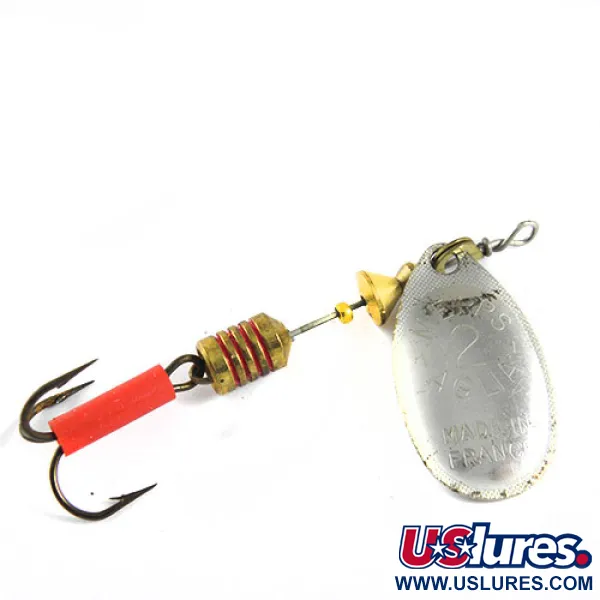 Vintage   Mepps Aglia 2, 3/16oz Silver spinning lure #0691