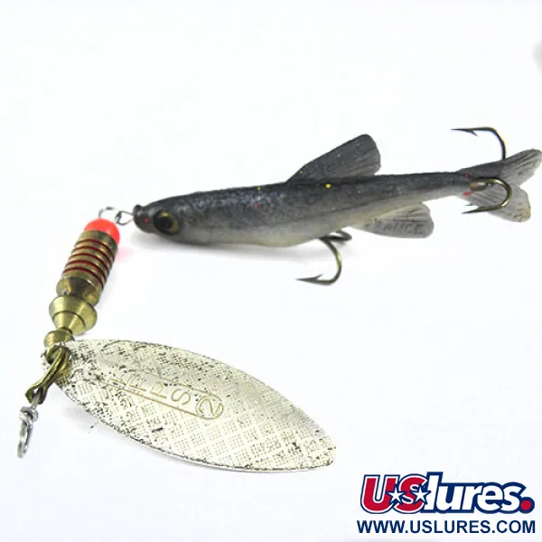 Vintage   Mepps Aglia Long 2, 1/3oz Silver spinning lure #0704