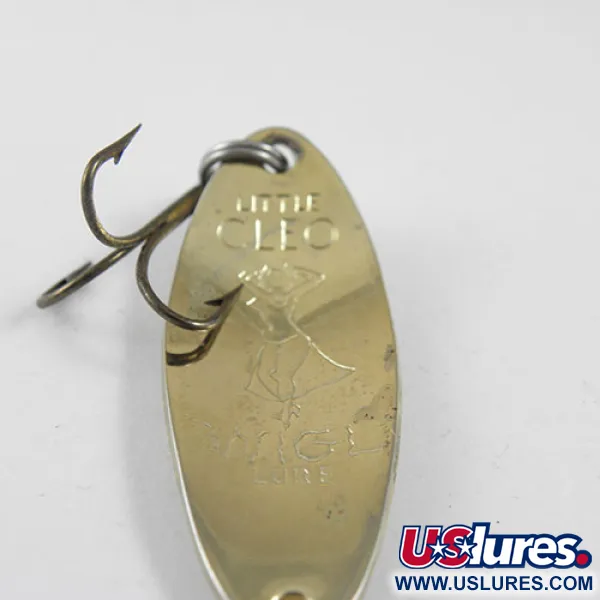 Vintage  Seneca Little Cleo (Hula Girl), 1/3oz Gold fishing spoon #0723