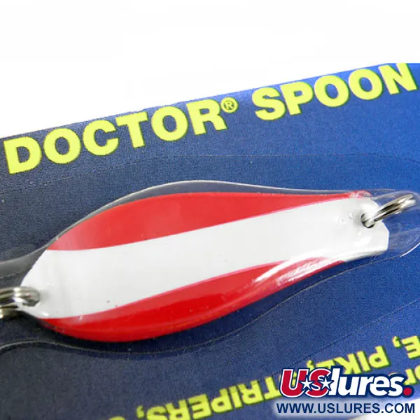  Prescott Spinner Little Doctor, 1/3oz Red / White fishing spoon #0728