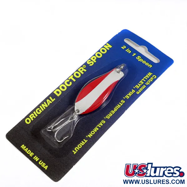  Prescott Spinner Little Doctor, 1/3oz Red / White fishing spoon #0728