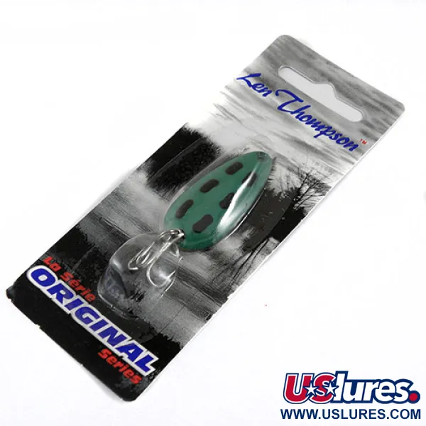   Len Thompson #8, 1/4oz Green Frog (Green) fishing spoon #0741