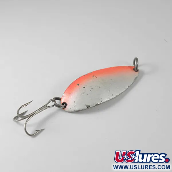 Vintage  Seneca Little Cleo (Hula Girl), 2/3oz Red / White fishing spoon #0744