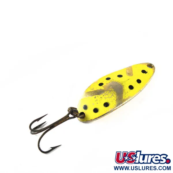 Vintage  Seneca Little Cleo (Hula Girl), 1/3oz Yellow / Black fishing spoon #0746