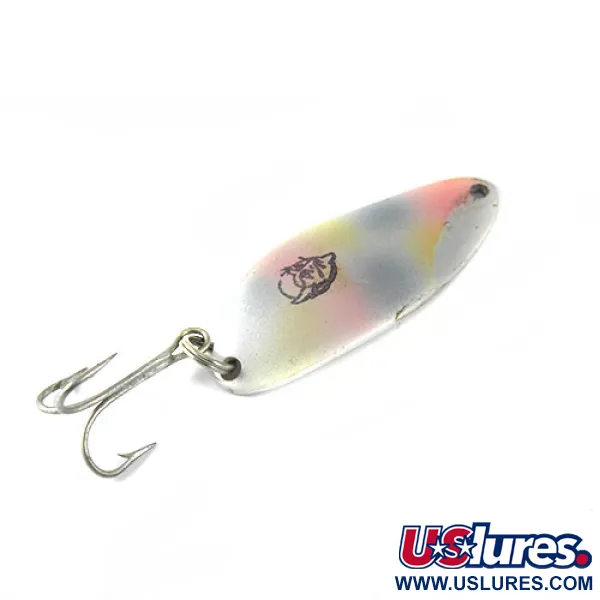Vintage  Eppinger Dardevle Devle Dog 5300, 1/3oz Pearl (Rainbow Pearl) fishing spoon #0748