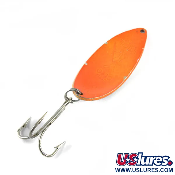 Vintage  Seneca Little Cleo (Hula Girl), 3/4oz Nickel / Orange fishing spoon #0751
