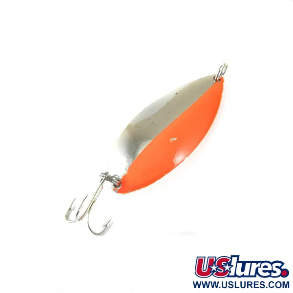 Vintage   Mister Twister Shelby Sportfisher, 3/4oz Nickel / Orange fishing spoon #0752