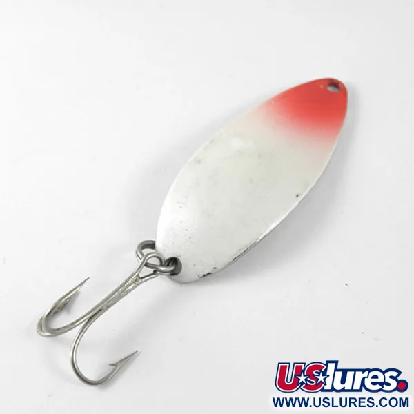 Vintage  Seneca Little Cleo (Hula Girl), 1/2oz White / Red fishing spoon #0766