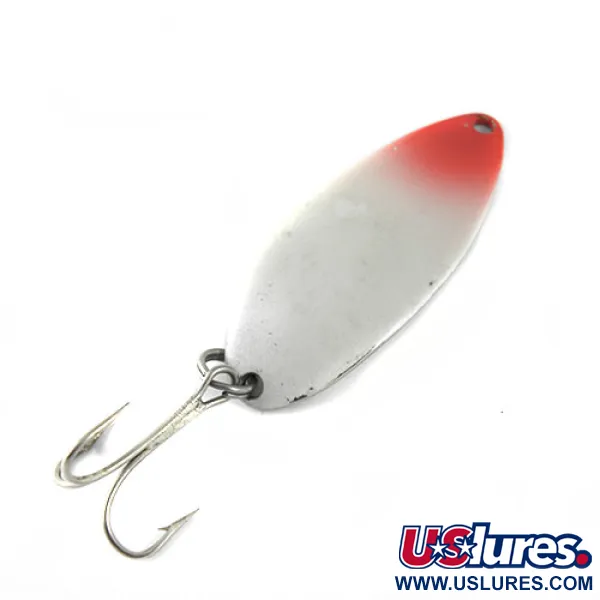 Vintage  Seneca Little Cleo (Hula Girl), 1/2oz White / Red fishing spoon #0766