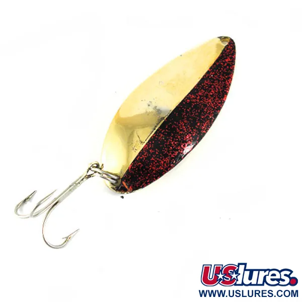 Vintage  Seneca Little Cleo (Hula Girl), 3/4oz Gold / Red / Black fishing spoon #0768