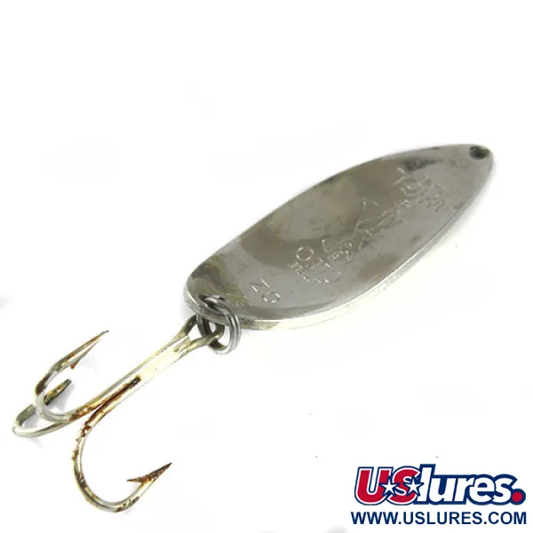 Vintage  Seneca Little Cleo (Hula Girl) Glow, 3/4oz Glow (Blue / White) fishing spoon #0770