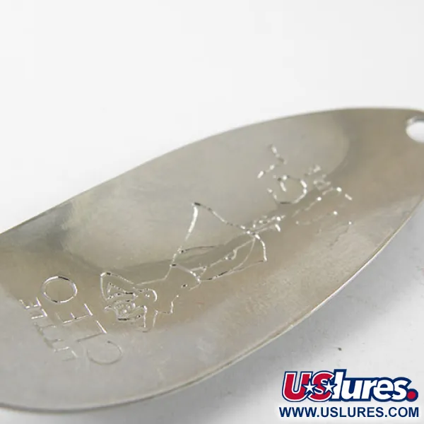 Vintage  Seneca Little Cleo (Hula Girl), 3/16oz Nickel / Blue fishing spoon #0776