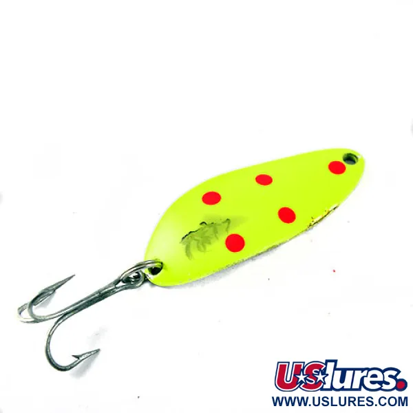 Vintage  Eppinger Dardevle Devle Dog 5300, 1/3oz Fluorescent Yellow / Red fishing spoon #0777