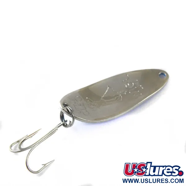 Vintage  Seneca Little Cleo (Hula Girl), 1/3oz White / Blue fishing spoon #0778