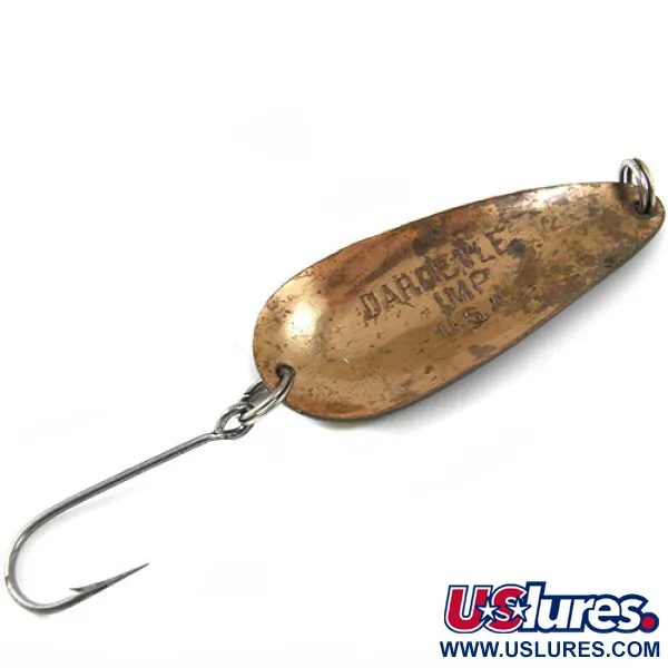 Vintage  Eppinger Dardevle Imp, 2/5oz Frog (Green / Yellow) fishing spoon #0781