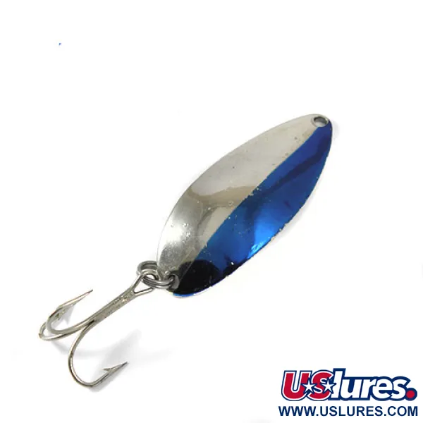 Vintage  Seneca Little Cleo (Hula Girl) 0783, 1/2oz Nickel / Blue fishing spoon #0783