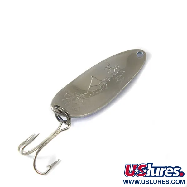 Vintage  Seneca  Little Cleo (Hula Girl), 1/3oz White / Blue fishing spoon #0784