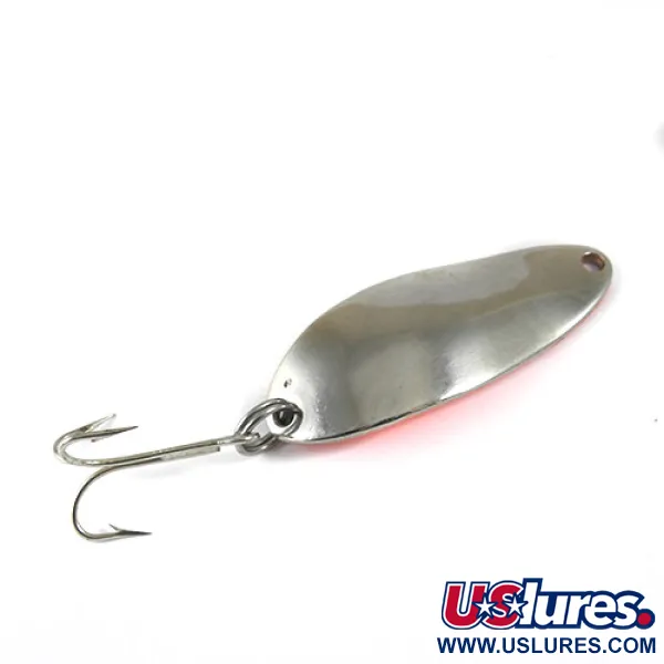 Vintage  Seneca Little Cleo (Hula Girl), 1/3oz Nickel / Orange fishing spoon #0793